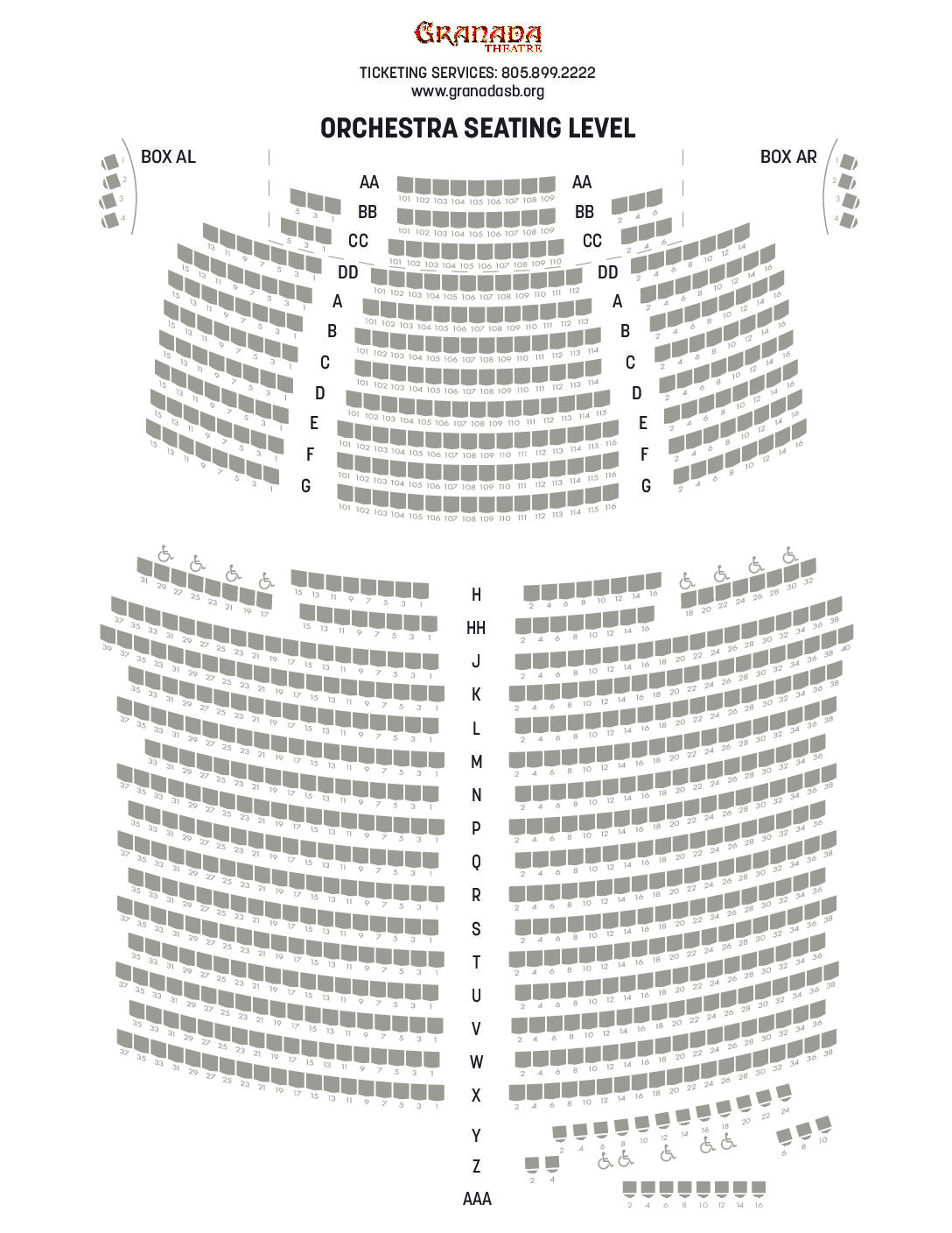 Granada Theater Seating Chart