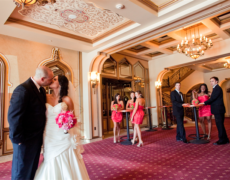 Wedding Party in Lobby / Photography by Austin & Dara