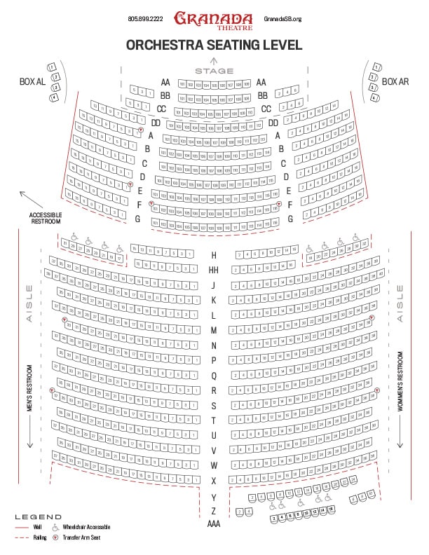 Granada Theatre Seating Chart | Granada Theatre